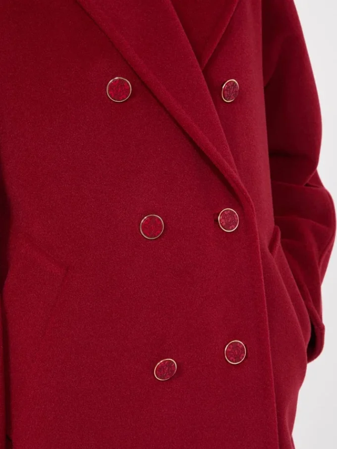 101801 icon coat, dark red