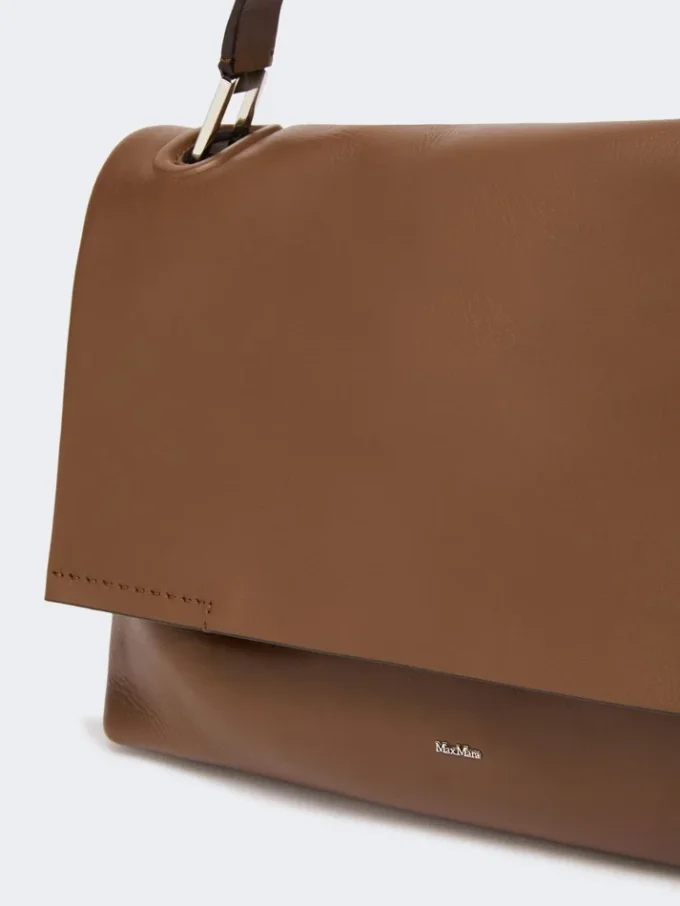 Archetipo leather handbag, brown