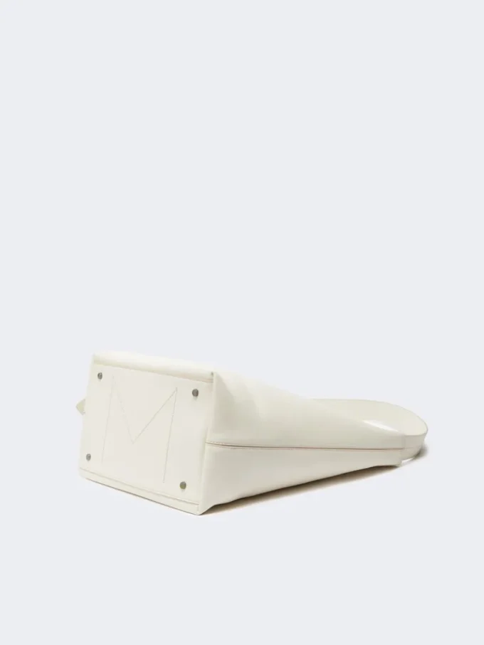 – archetipo medium leather bag, white