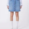 Authentic denim mini skirt, navy