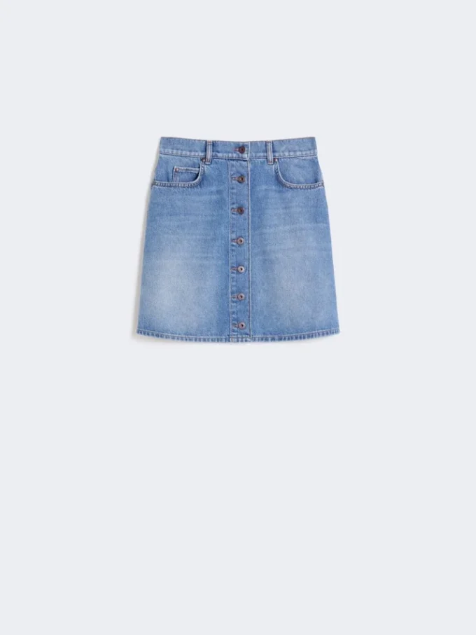 Authentic denim mini skirt, navy