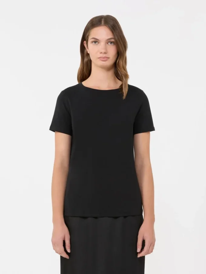 Basic cotton jersey t-shirt, black Basic cotton jersey t-shirt, black