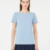 Basic cotton jersey t-shirt, light blue