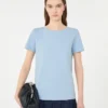 Basic cotton jersey t-shirt, light blue