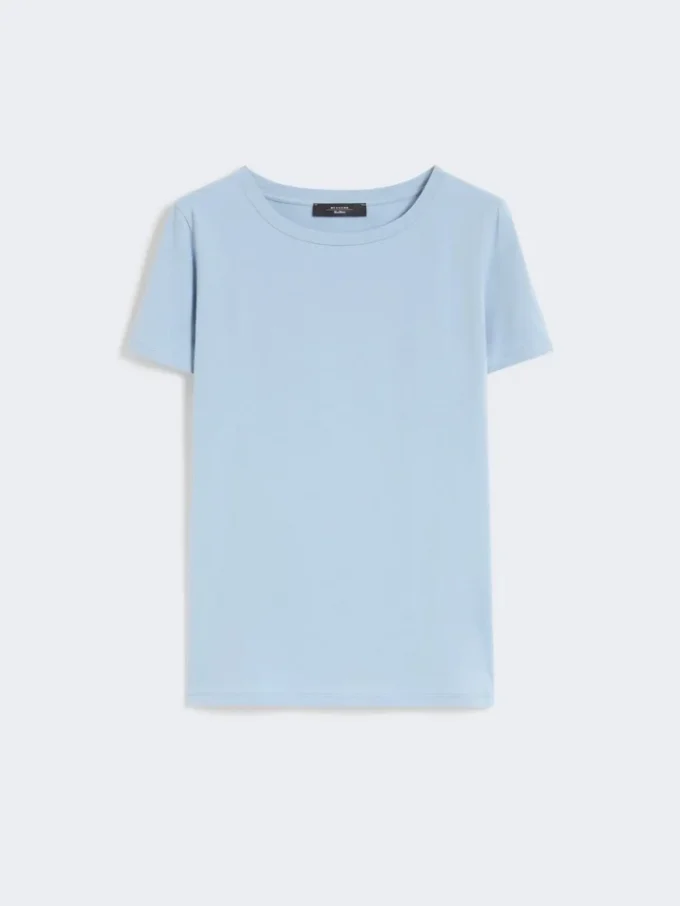 Basic cotton jersey t-shirt, light blue