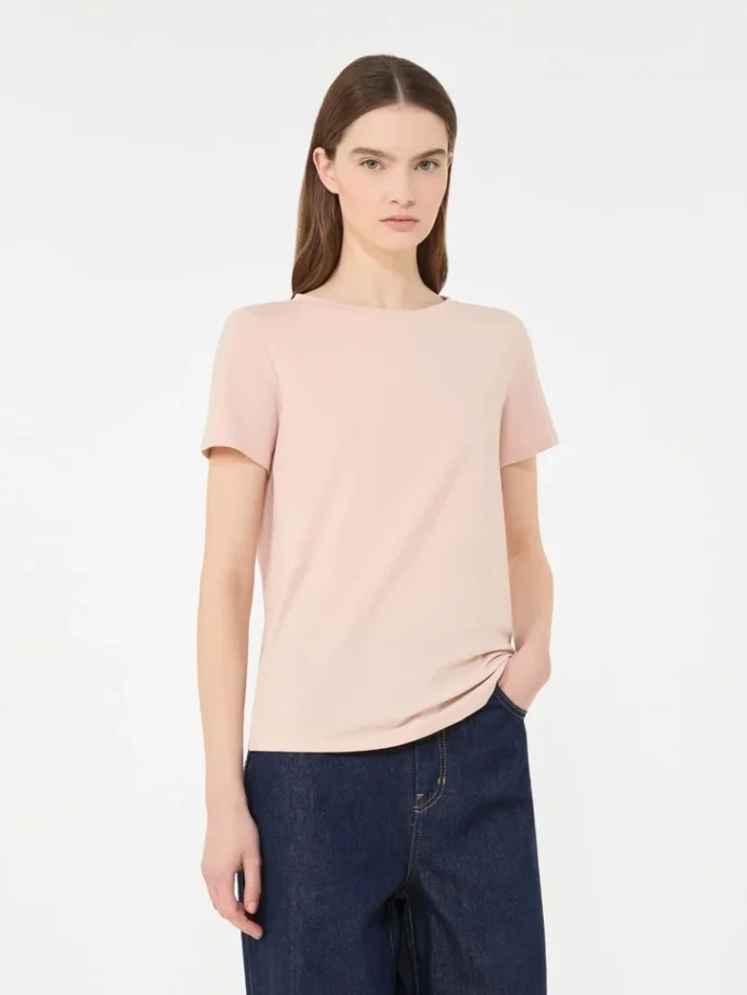 Basic cotton jersey t-shirt, pink Basic cotton jersey t-shirt, pink