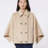 Boxy-fit cashmere cape, albino Boxy-fit cashmere cape, albino