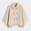 Boxy-fit cashmere cape, albino Boxy-fit cashmere cape, albino