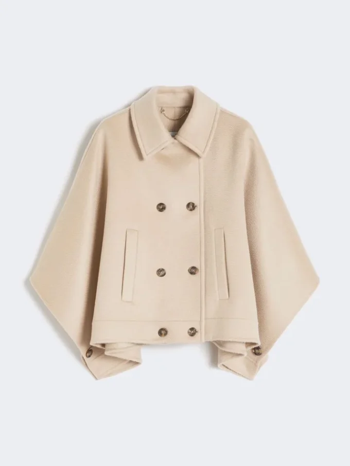 Boxy-fit cashmere cape, albino Boxy-fit cashmere cape, albino