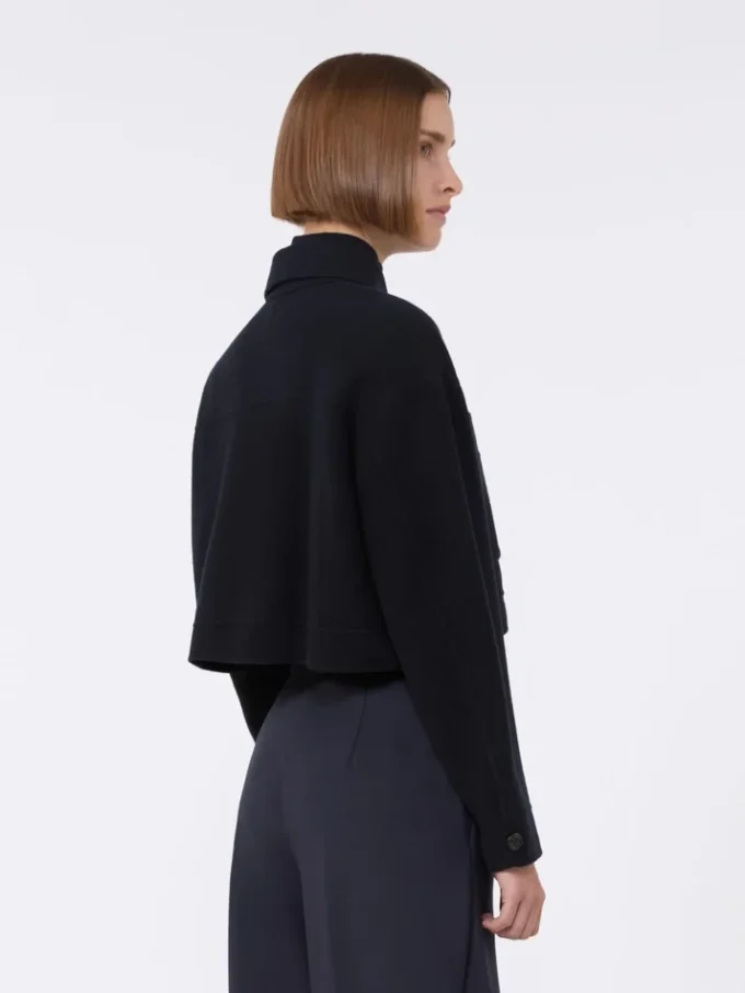 Boxy-fit wool and cashmere jacket, ultramarine