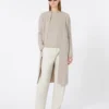 Boxy-fit wool and cashmere sweater, beige Boxy-fit wool and cashmere sweater, beige