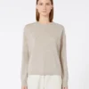 Boxy-fit wool and cashmere sweater, beige Boxy-fit wool and cashmere sweater, beige