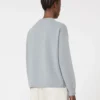 Boxy-fit wool and cashmere sweater, light blue Boxy-fit wool and cashmere sweater, light blue
