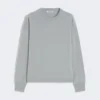 Boxy-fit wool and cashmere sweater, light blue Boxy-fit wool and cashmere sweater, light blue
