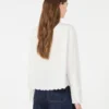 Breast-pocket cotton shirt, ivory