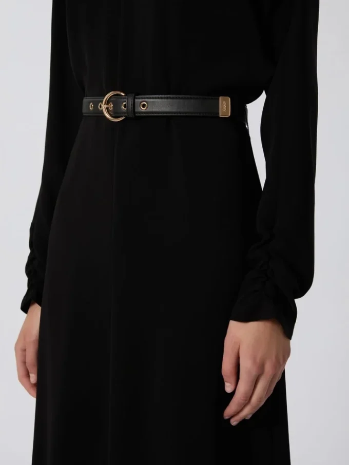 Cady flared dress, black