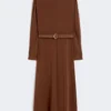 Cady flared dress, chocolate Cady flared dress, chocolate