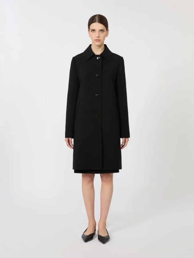 Cady midi coat, black Cady midi coat, black