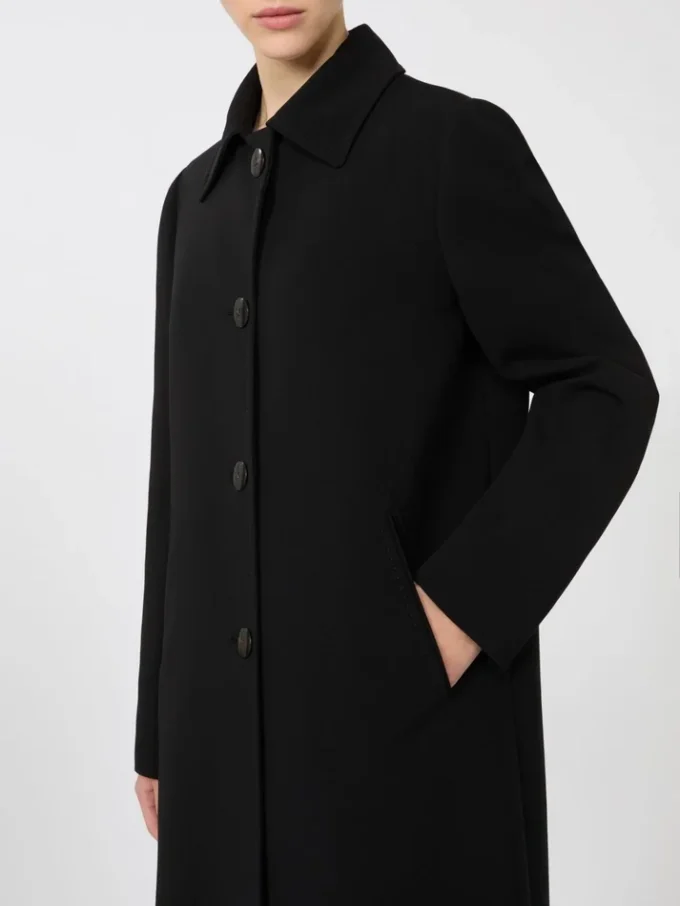 Cady midi coat, black Cady midi coat, black