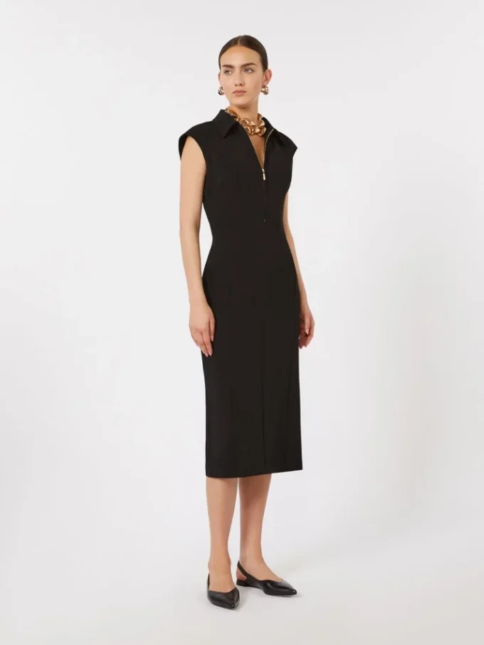 Cady midi dress, black Cady midi dress, black