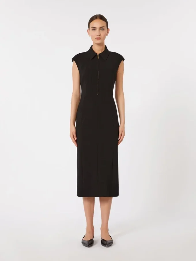 Cady midi dress, black Cady midi dress, black