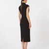 Cady midi dress, black Cady midi dress, black