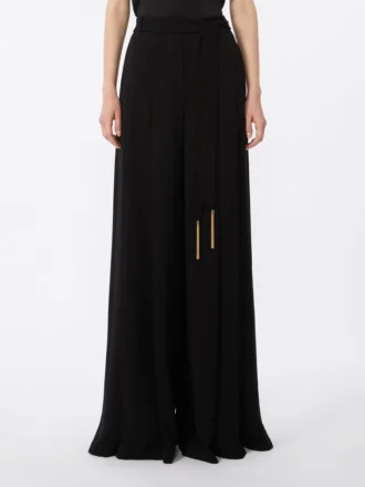 Cady palazzo trousers, black