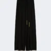 Cady palazzo trousers, black Cady palazzo trousers, black
