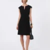 Cady princess-line dress, black
