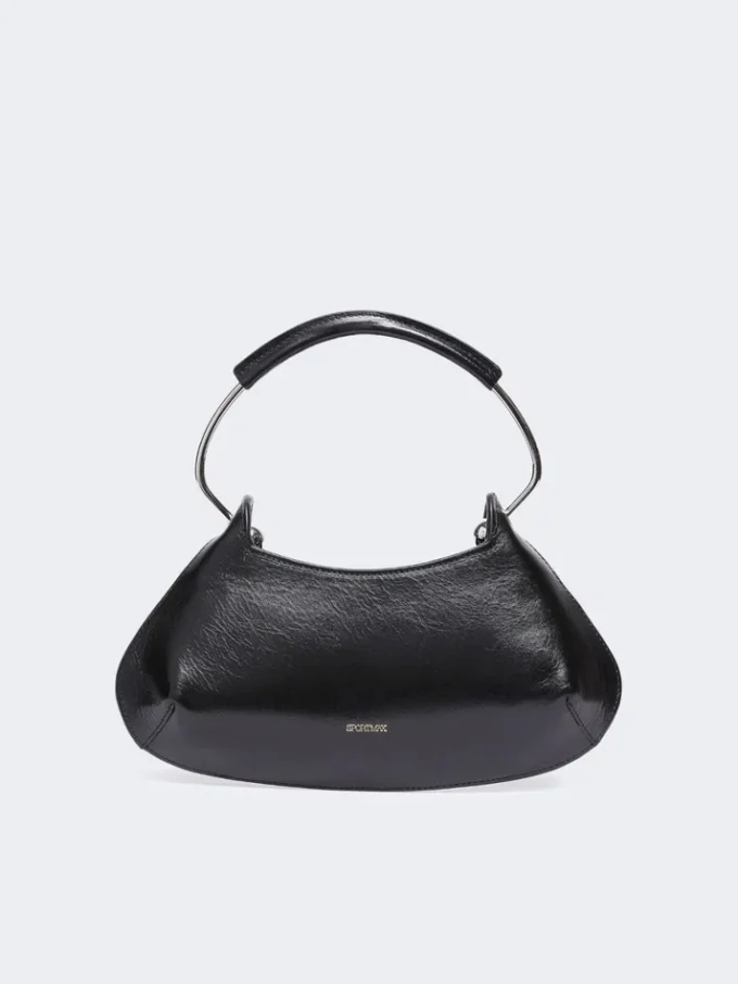 Caju mini leather bag, black Caju mini leather bag, black