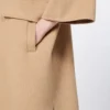Camel broadcloth coat, hazelnut brown