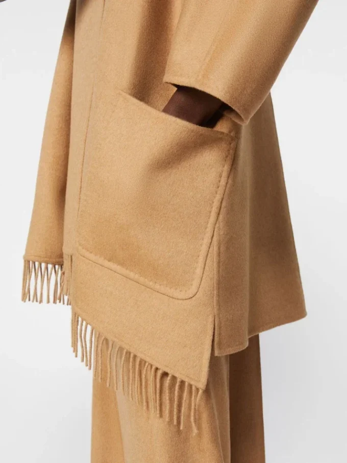 Camel cardigan coat, camel Camel cardigan coat, camel