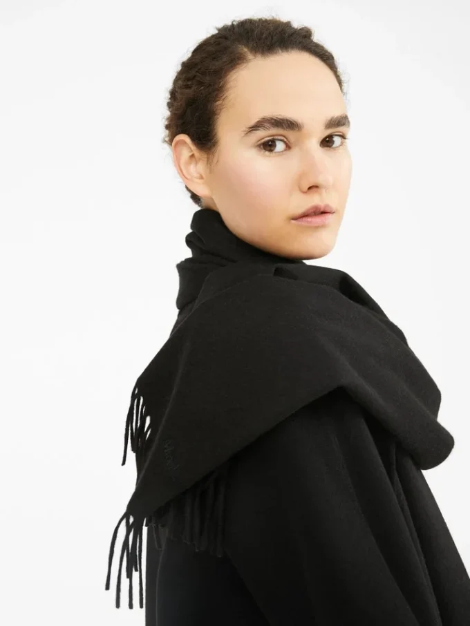 Camel logo stole, black Camel logo stole, black