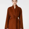 Camel robe-style jacket, terra cotta Camel robe-style jacket, terra cotta