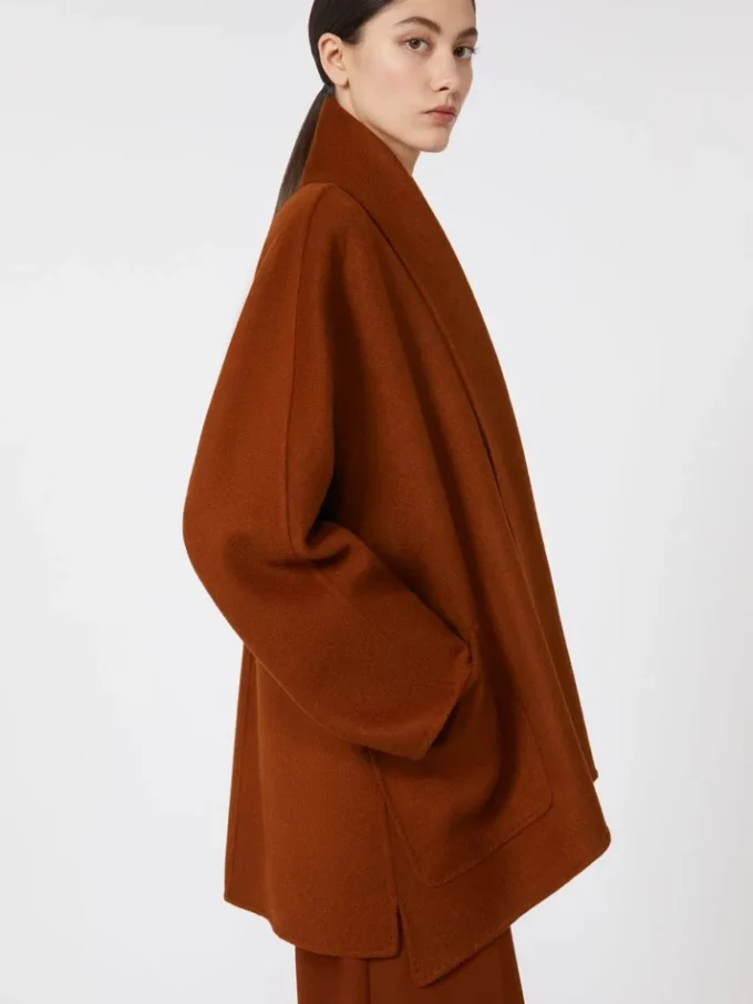 Camel robe-style jacket, terra cotta Camel robe-style jacket, terra cotta