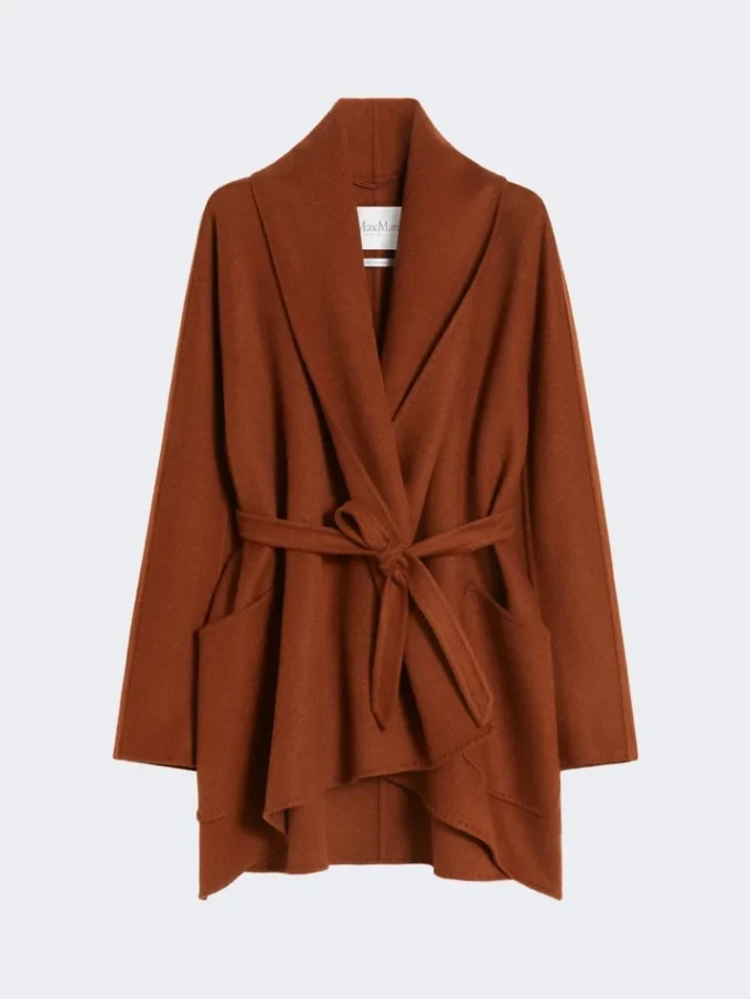 Camel robe-style jacket, terra cotta Camel robe-style jacket, terra cotta
