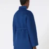 Camel wrap coat, china blue