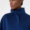 Camel wrap coat, china blue