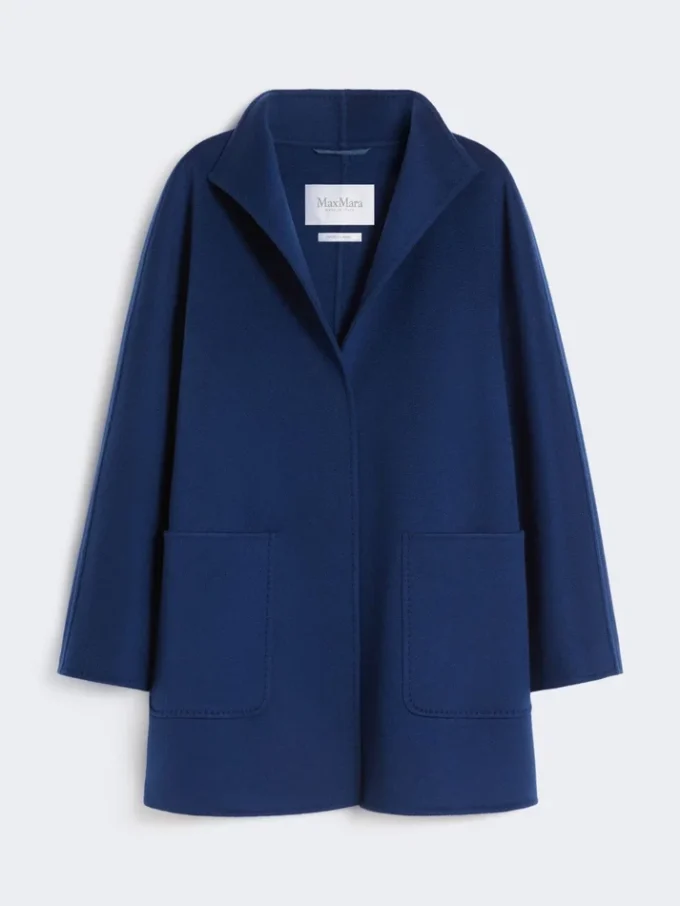 Camel wrap coat, china blue