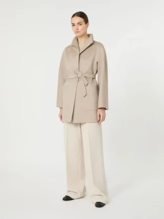 Camel wrap coat, sand