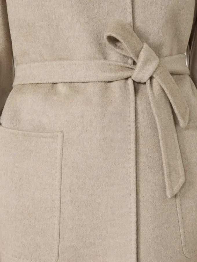 Camel wrap coat, sand