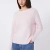 Cashmere crew-neck sweater, pink Cashmere crew-neck sweater, pink