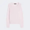 Cashmere crew-neck sweater, pink Cashmere crew-neck sweater, pink