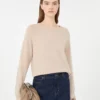 Cashmere crew-neck sweater, sand Cashmere crew-neck sweater, sand