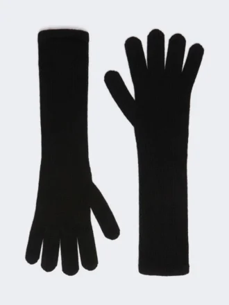 Cashmere gloves, black
