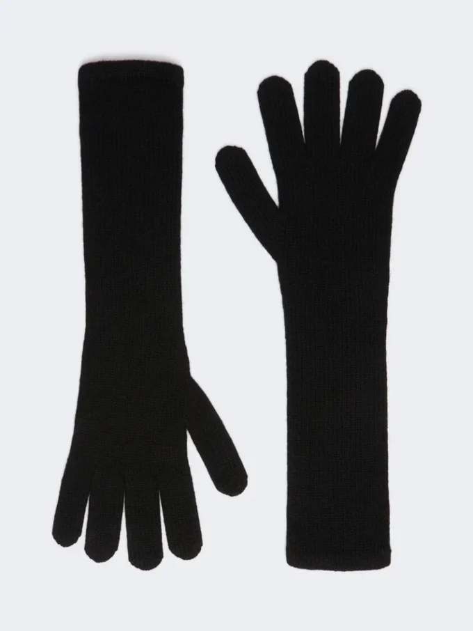 Cashmere gloves, black