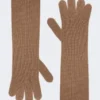 Cashmere gloves, camel