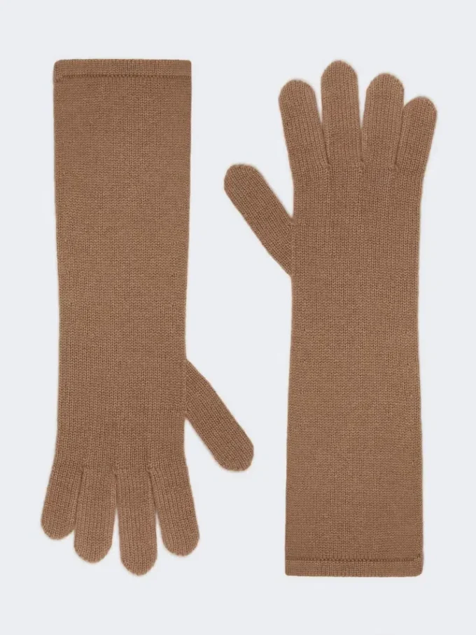 Cashmere gloves, camel