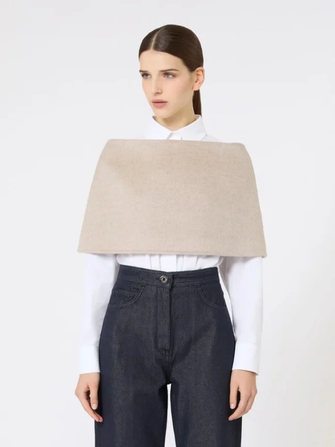 Cashmere infinity scarf, beige