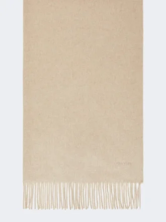 Cashmere logo stole, beige